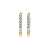 18k Yellow Gold and Diamond Huggies and total gold weight of 2.14g